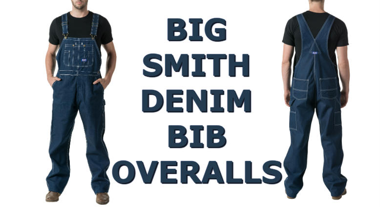 big smith men's denim bib overalls