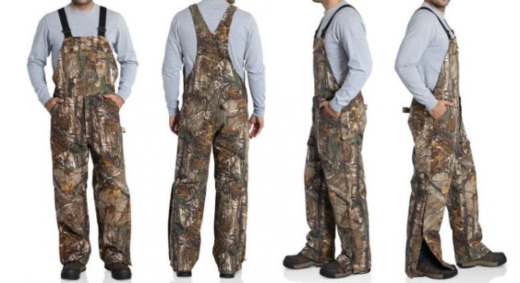 Carhartt Bib Overalls Camo Quilted Lined Realtree Xtra