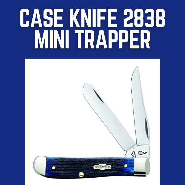 Case Knife 2838 Mini Trapper Blue Bone Rogers Corn Cob Jig