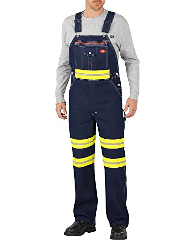 Dickies Yellow Silver Enhanced Visibility Denim Bib Overall