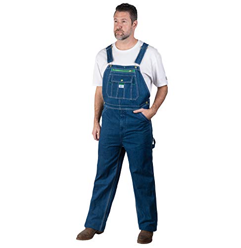 Liberty Men's Stonewashed Denim Bib Overalls With Green Zipper. Great prices and Free Shipping Offer. These Overalls Are Very Comfy!