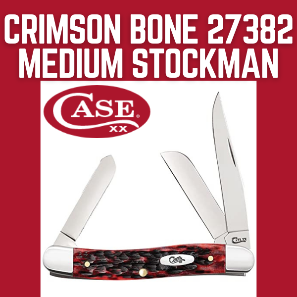 Case Crimson Bone Medium Stockman Knife