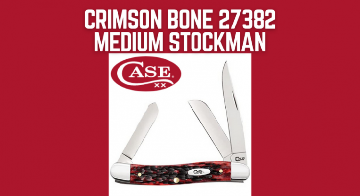 Case Crimson Bone Medium Stockman Knife